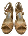 Jimmy Choo Shoe Size 38 Beige Cork Criss Cross Ankle Wrap Ribbed Wedges Beige / 38