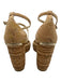 Jimmy Choo Shoe Size 38 Beige Cork Criss Cross Ankle Wrap Ribbed Wedges Beige / 38