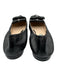 Prada Shoe Size 38 Black Leather Pointed Toe Bow Detail Zip Detail scrunch Flats Black / 38