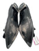 Prada Shoe Size 38 Black Leather Pointed Toe Bow Detail Zip Detail scrunch Flats Black / 38
