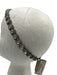 Deepa Gurnani Light Blue & Black Elastic Rhinestone Scalloped Headband Light Blue & Black