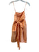 Mable Size M Orange Cotton & Polyester Sleeveless Back Tie Mini Pleated Dress Orange / M