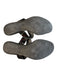 Prada Shoe Size Est 7 Black Leather Sandal Round Toe Slip On Shoes Black / Est 7