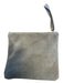 Vittoria Napoli Gray Suede Zip Close Clutch Gray