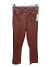 Mother Size 25 Brown Polyurethane High Rise Bootcut Crop Pants Brown / 25