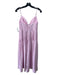 Clea Size XS Pink Linen Blend Spaghetti Strap Pleated V Neck Midi Dress Pink / XS