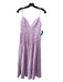 Clea Size XS Pink Linen Blend Spaghetti Strap Pleated V Neck Midi Dress Pink / XS