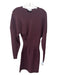 Ganni Size XXS Brown Rayon Blend Rib Knit Long Sleeve Drop Shoulder Mini Dress Brown / XXS