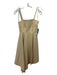 A.L.C. Size 0 Beige Linen Blend Spaghetti Strap Tulip Front Assymetric Hem Dress Beige / 0