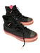 Converse Shoe Size 8.5 Black & Pink Canvas & Rubber High Top lace up Sneakers Black & Pink / 8.5