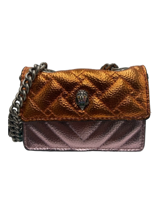 Kurt Geiger Pink, Blue, Orange Quilted SHW Snap Closure Purse Pink, Blue, Orange / Small