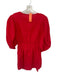 Rhode Size S Red Cotton Balloon Sleeve Ruffle Accent high neck Mini Dress Red / S