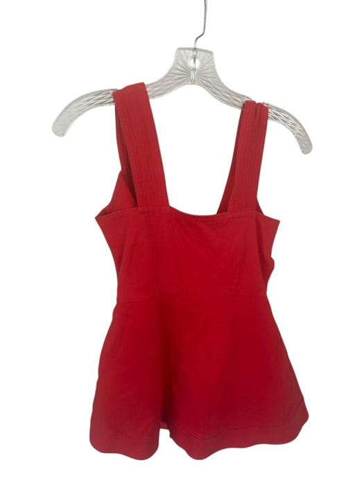 Alexis Size XS Red Cotton Tie Around Jean Romper Red / XS