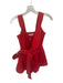 Alexis Size XS Red Cotton Tie Around Jean Romper Red / XS