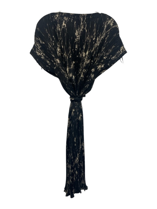 Lafayette 148 Size Est L Black & White Poly Blend Sleeveless Accordion Dress Black & White / Est L