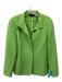 Nina Mclemore Size 12 Green Cotton Blazer Geometric Jacquard Snap Jacket Green / 12