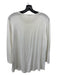 Massimo Dutti Size L White Lyocell blend Round Neck Long Sleeve Top White / L