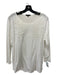 Massimo Dutti Size L White Lyocell blend Round Neck Long Sleeve Top White / L