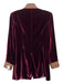 Susanne Von Dornberg Size 42 Maroon Red Viscose Blend Velvet Nehru Collar Jacket Maroon Red / 42