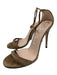 Gucci Shoe Size 36 Gray brown Suede open toe Ankle Buckle Stiletto Strappy Pumps Gray brown / 36