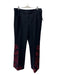 St John Evening Size 14 Black & Red Cotton Blend Animal Print Accents Pants Black & Red / 14