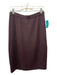 St John Collection Size 12 Brown Wool Blend Knit Elastic Waist Below Knee Skirt Brown / 12