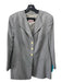 Louis Feraud Size 14 Gray & White Silk Pinstripe Blazer Tapered Pant Set Gray & White / 14