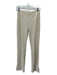 En Saison Size XS Beige Polyester Side Zip Ankle Slits Pants Beige / XS