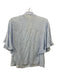 Maeve Size XS Blue & White Viscose Ruffle Detail Abstact Heel Button up Top Blue & White / XS