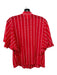 Maeve Size XS Red & White Viscose Ruffle Detail Stripes & Dots Button up Top Red & White / XS