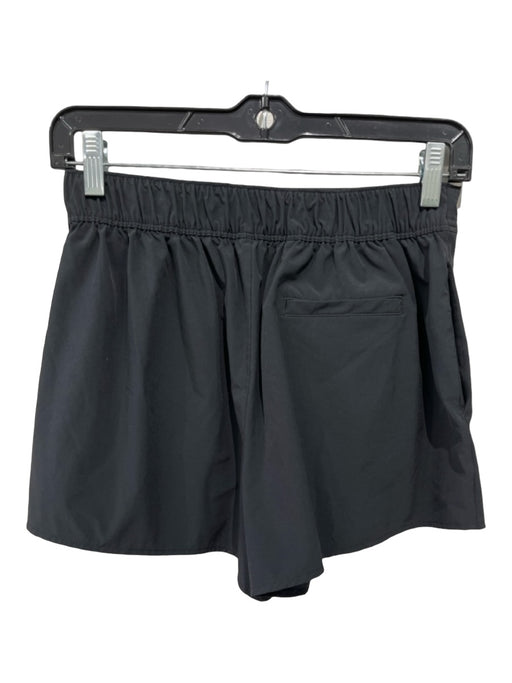 Alo Size XS Black Polyester Flap Athletic Shorts Black / XS