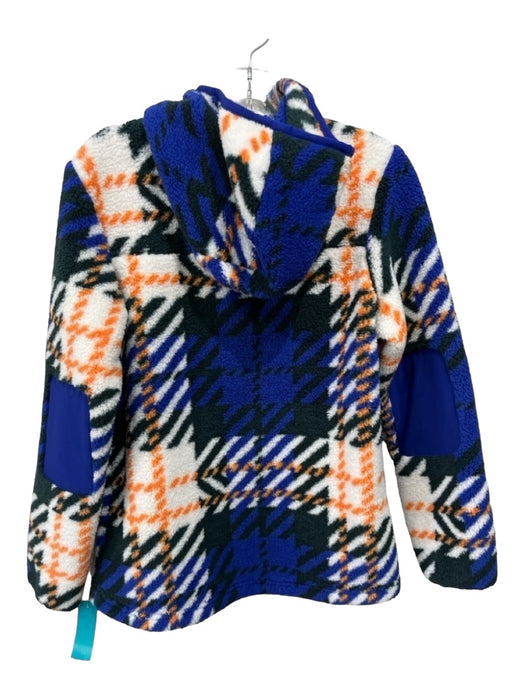 North Face Size S Blue, Green, Orange, White Polyester Fuzzy Abstract Jacket Blue, Green, Orange, White / S