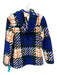 North Face Size S Blue, Green, Orange, White Polyester Fuzzy Abstract Jacket Blue, Green, Orange, White / S