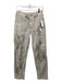 Pilcro Size 25 Gray & Cream Cotton Low Rise Metallic Thread Embroidered Pants Gray & Cream / 25