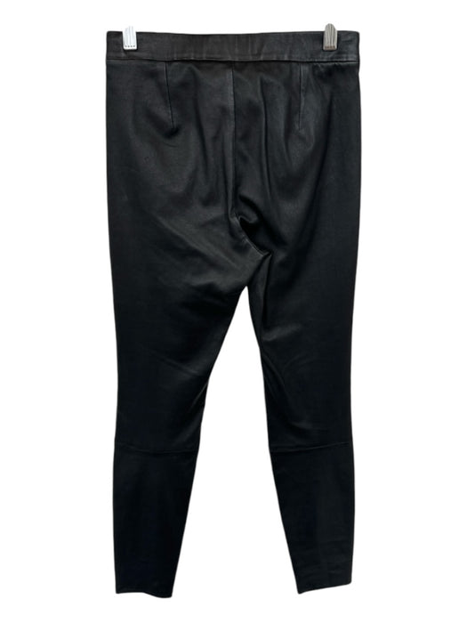 Antonio Melani Size 2 Black Leather Elastic Waist Pants Black / 2