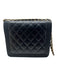 Chanel Black Lamb leather Snap Button Closure Quilted Gold Hardware Bag Black / Small