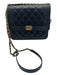 Chanel Black Lamb leather Snap Button Closure Quilted Gold Hardware Bag Black / Small