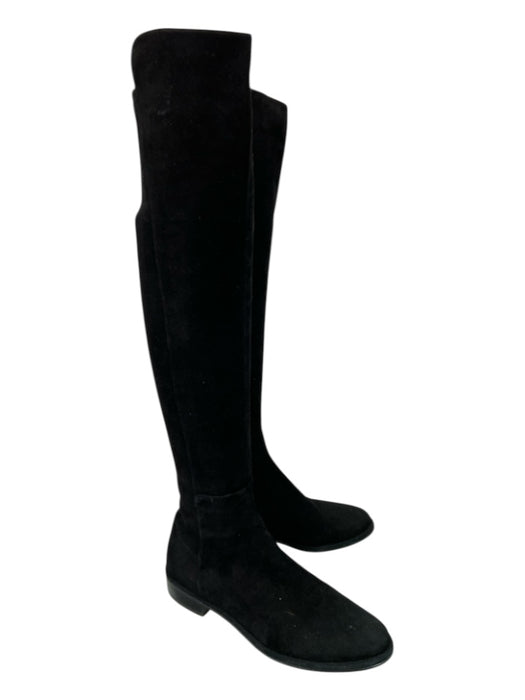 Stuart Weitzman Shoe Size 6 Black Suede Knee High Almond Toe Side Zip Boots Black / 6