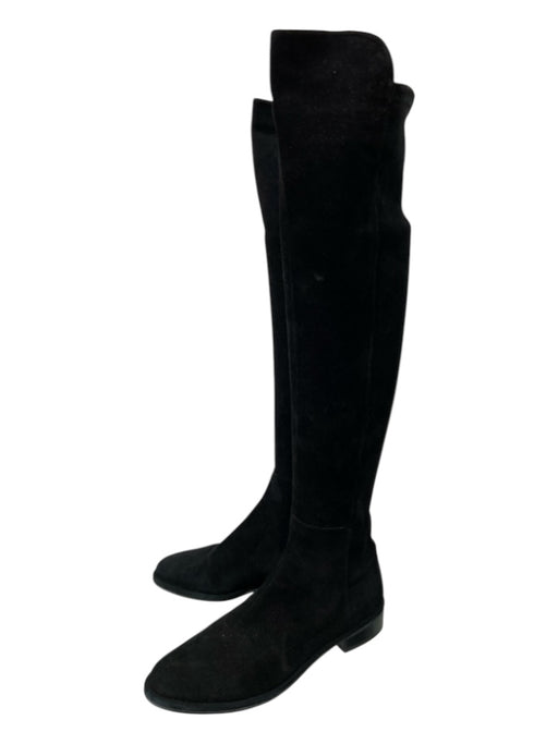 Stuart Weitzman Shoe Size 6 Black Suede Knee High Almond Toe Side Zip Boots Black / 6