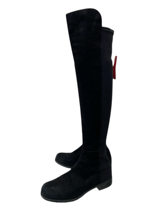 Stuart Weitzman Shoe Size 5.5 Black Suede Knee High Almond Toe Boots Black / 5.5