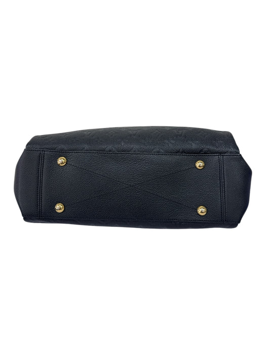 Louis Vuitton Black & Gold Leather Embossed Monogram Gold Tone Hardware Bag Black & Gold / Medium