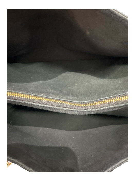 Louis Vuitton Black & Gold Leather Embossed Monogram Gold Tone Hardware Bag Black & Gold / Medium