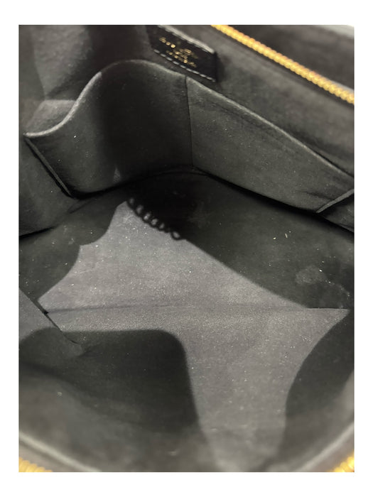 Louis Vuitton Black & Gold Leather Embossed Monogram Gold Tone Hardware Bag Black & Gold / Medium