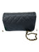 Chanel Black & Gold Caviar Leather Interlocking C's Chain Strap Snap Closure Bag Black & Gold / Small
