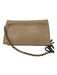 Chanel Tan & Gold Caviar Leather Interlocking C's Chain Strap Wallet Bag Tan & Gold / Small