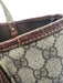 Gucci Beige Brown Coated Canvas Guccissima Web Detail Open Top Tote Bag Beige Brown