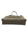 Gucci Beige Brown Coated Canvas Guccissima Web Detail Open Top Tote Bag Beige Brown