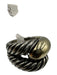 David Yurman Gold & Silver Sterling Silver Gold Engraved Ring Gold & Silver