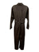 Marissa Webb Size 2 Dark Brown Polyester & Polyurethane Pleather Snaps Jumpsuit Dark Brown / 2