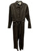 Marissa Webb Size 2 Dark Brown Polyester & Polyurethane Pleather Snaps Jumpsuit Dark Brown / 2